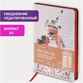 Ежедневник недатированный А5 (138х213 мм), BRAUBERG VISTA, под кожу, гибкий, 136 л., "Good old England", 112010 112010