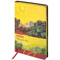 Ежедневник недатированный А5 (138х213 мм), BRAUBERG VISTA, под кожу, гибкий, 136 л., "Van Gogh", 111987 111987