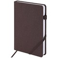 Ежедневник недатированный А5 138x213 мм BRAUBERG "Finest" под кожу, резинка, 136 л., коричневый, 111870 111870