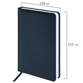 Ежедневник недатированный А5 138x213 мм BRAUBERG "Profile" балакрон, 136 л., синий, 123426 123426