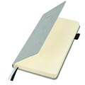 Ежедневник недатированный А5 138x213мм BRAUBERG Velvet, резинка, держатель, 160л, серо-голубой, 116245 116245