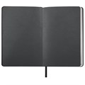Ежедневник недатированный А5 138х213 мм BRAUBERG "Metallic", под кожу, 136 л., гибкий, черный, 113374 113374