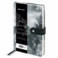 Ежедневник недатированный А5 138х213 мм BRAUBERG "Nebula", под кожу, застежка, 160 л., черный, 116235 116235