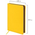 Ежедневник недатированный А5 138х213 мм BRAUBERG "Rainbow" под кожу, 136 л., желтый, 111670 111670