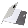 Ежедневник недатированный А5 138х213 мм, BRAUBERG "Stitch", под кожу, магнит, 160 л., серый, 116591 116591