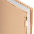 Ежедневник недатированный А5 145х220мм BRAUBERG Zipline, под кожу, карман-молния, 160л, бежевый, 116250 116250