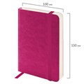 Ежедневник недатированный МАЛЫЙ 100х150 мм А6 BRAUBERG "Metropolis Ultra", под кожу, 160 л., розовый, 113302 113302