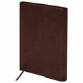 Ежедневник с магнитным клапаном недатированный, под кожу, А5, коричневый, BRAUBERG "Magnetic X", 113280 113280