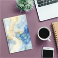 Ежедневник датированный 2025 145х215 мм, А5, STAFF, ламинированная обложка, "Blue Marble", 116021 116021
