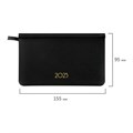 Еженедельник датированный 2025 МАЛЫЙ ФОРМАТ 95х155 мм А6, BRAUBERG "Select", балакрон, черный, 115983 115983