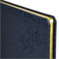 Еженедельник датированный 2025, А5, 145х215 мм, BRAUBERG "Comodo", под кожу, темно-синий, 115957 115957
