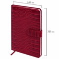 Еженедельник недатированный А5 145х215 мм, BRAUBERG "Party", под кожу, 64 л., красный, 114474 114474