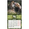 Календарь настенный перекидной на 2025 г., BRAUBERG, 12 листов, 22,5х22,5 см, МИНИ, "Дикие животные", 116179 116179