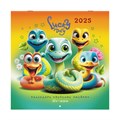 Календарь настенный перекидной на 2025 г., BRAUBERG, 12 листов, 29х29 см, "Весёлые змейки", 116168 116168