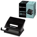 Дырокол BRAUBERG "Black Jack", до 20 листов, черный, 227796 227796