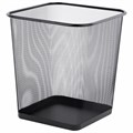 Корзина для бумаг квадратная 17 литров, BRAUBERG "Germanium", металл, черная, 237975 237975