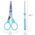 Ножницы 130 мм с цветной печатью "Пингвины", голубые, закругленные, BRAUBERG KIDS, 232271 232271
