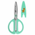 Ножницы 137 мм, резиновые рукоятки, пастельный мятный, чехол на лезвии, BRAUBERG KIDS, 238354 238354