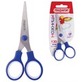 Ножницы ПИФАГОР, 130 мм, резиновые вставки, картонная упаковка с подвесом, ассорти, 236984 236984
