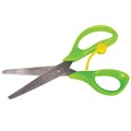 Ножницы ПИФАГОР, 130 мм, с усилителем, линейкой, зеленые, в картонной упаковке с европодвесом, 236857 236857