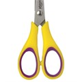 Ножницы ЮНЛАНДИЯ "ВОЗДУШНЫЙ ЗМЕЙ", 125 мм, для левши, резиновые вставки, желто-фиолетовые, европодвес, 236783 236783