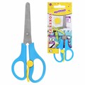 Ножницы ЮНЛАНДИЯ, 130 мм, с усилителем и линейкой, эргономичные ручки, голубые, 238344 238344