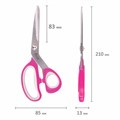 Ножницы портновские ОСТРОВ СОКРОВИЩ ПРЕМИУМ, 210 мм, фуксия с резиновыми серыми вставками, 237454 237454