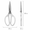 Ножницы кухонные DASWERK, 210 мм, удлиненное лезвие, металлические ручки, 608900 608900