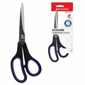 Ножницы BRAUBERG "Soft Grip", 216 мм, черно-синие, резиновые вставки, 3-х сторонняя заточка, 230763 230763