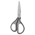 Ножницы BRAUBERG "SUPER", 175 мм, серо-черные, 2-х сторонняя заточка, эргономичные ручки, 237295 237295