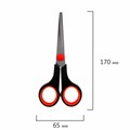 Ножницы BRAUBERG SOFT GRIP НАБОР 5 штук (140, 170, 190, 220, 240 мм), эргономичные черно-красные ручки, ВЫГОДНАЯ УПАКОВКА, 238410 238410
