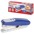 Степлер №10 BRAUBERG "Germanium", до 12 листов, с антистеплером, синий, ГАРАНТИЯ 5 ЛЕТ, 226569 226569