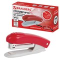 Степлер №10 BRAUBERG "Original", до 12 листов, с антистеплером, красный, 222532 222532