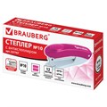 Степлер №10 BRAUBERG "Original", до 12 листов, с антистеплером, розовый, 227767 227767