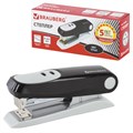 Степлер №24/6, 26/6 BRAUBERG "Germanium", до 20 листов, черный, ГАРАНТИЯ 5 ЛЕТ, 226580 226580