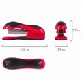 Степлер №24/6, 26/6 BRAUBERG "JET", до 25 листов, эргономичный, красно-черный, 229688 229688
