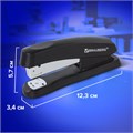 Степлер №24/6, 26/6 BRAUBERG "Standard+", до 30 листов, черный, 228608 228608