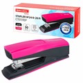 Степлер №24/6, 26/6 BRAUBERG "SUPER", до 30 листов, маджента и черный, 272740 272740