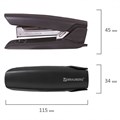 Степлер №24/6, 26/6 BRAUBERG "ULTRA", до 30 листов, с антистеплером, черный, 228756 228756