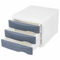Бокс с 3 выдвижными лотками, корпус светлый, лотки серые, 235х300х355 мм, BRAUBERG "Office-Expert", 238040 238040