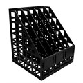 Лоток вертикальный для бумаг BRAUBERG ULTRA, 240 мм, 6 отделений, сетчатый, сборный, черный, 238251 238251