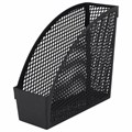 Лоток вертикальный для бумаг STAFF "Profit", 270х100х250 мм, сетчатый, полипропилен, черный, 237253 237253