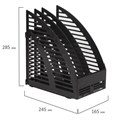 Лоток вертикальный для бумаг STAFF, 245х165х285 мм, 3 отделения, сетчатый, сборный, черный, 237293 237293