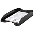Лоток горизонтальный для бумаг "Люкс", А4 (350х255х65 мм), полипропилен, черный, ЛТГ-30866 235661
