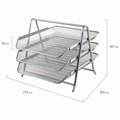 Лоток горизонтальный металлический для бумаг, 3 секции, BRAUBERG "Germanium", А4 (267х355х295 мм), серебристый, 231953 231953