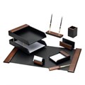 Набор настольный GALANT "Sirius" из дерева, 8 предметов, цвет "орех/чёрный", 238161 238161