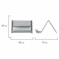 Подставка для визиток настольная BRAUBERG "Germanium", металлическая, серебристая, 231943 231943