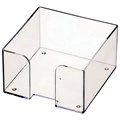 Подставка для бумажного блока пластиковая, 90х90х50 мм, прозрачная, ПЛ61 235806