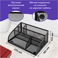 Подставка-органайзер BRAUBERG "Germanium", 5 секций, 255х180х105 мм, металл, черная, 237973 237973