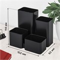 Подставка-органайзер BRAUBERG COMPACT, 4 отделения, 92х114х102 мм, черная, 238102 238102